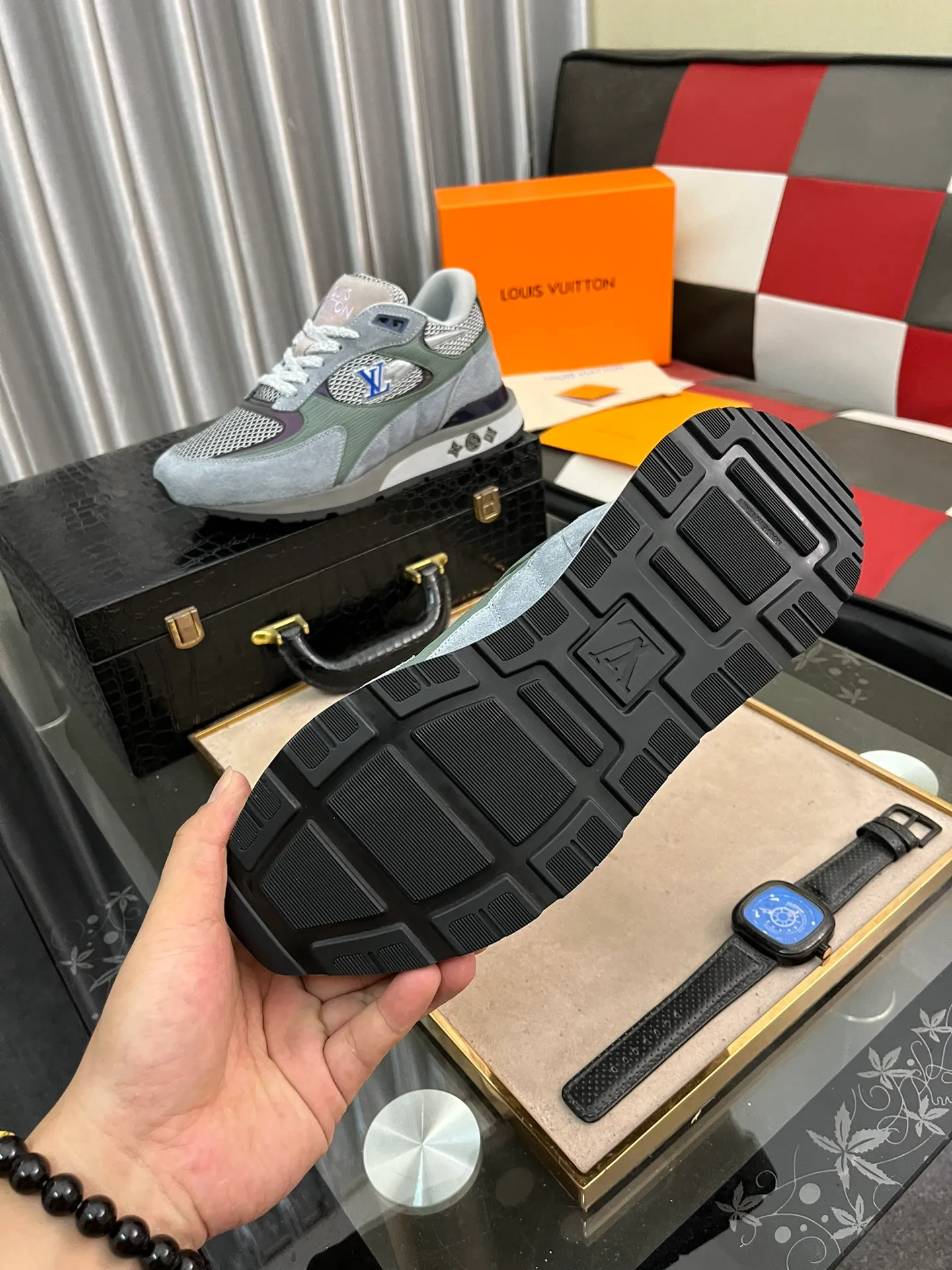 Men's Men's Shoes 💰660⌚️⌚️【LOUIS VUITTON) New 🍀LV Louis Vuitton*——LV classic dad shoes trendy shoes! Made of imported original soft calf leather, imported fly woven lining. Original wear-resistant rubber outsole! High quality products! Code number: 38-44